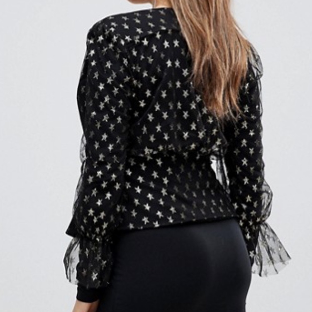 maternity Ruffle Tea Blouse/ Jacket - Picture 4 of 4